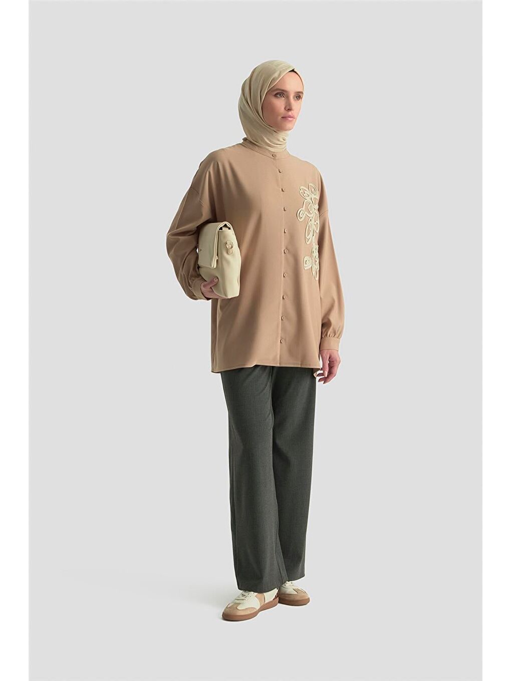 Nakışlı Tunik 25Kd9020 Bej-2