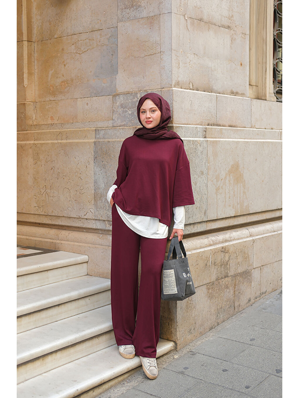 Kadın İç Badili Üçlü Takım Bordo-2