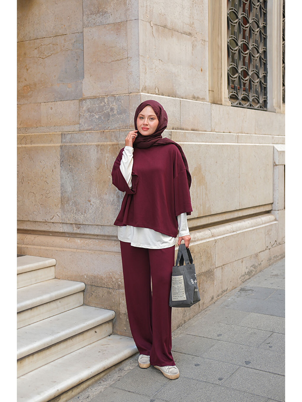 Kadın İç Badili Üçlü Takım Bordo-3