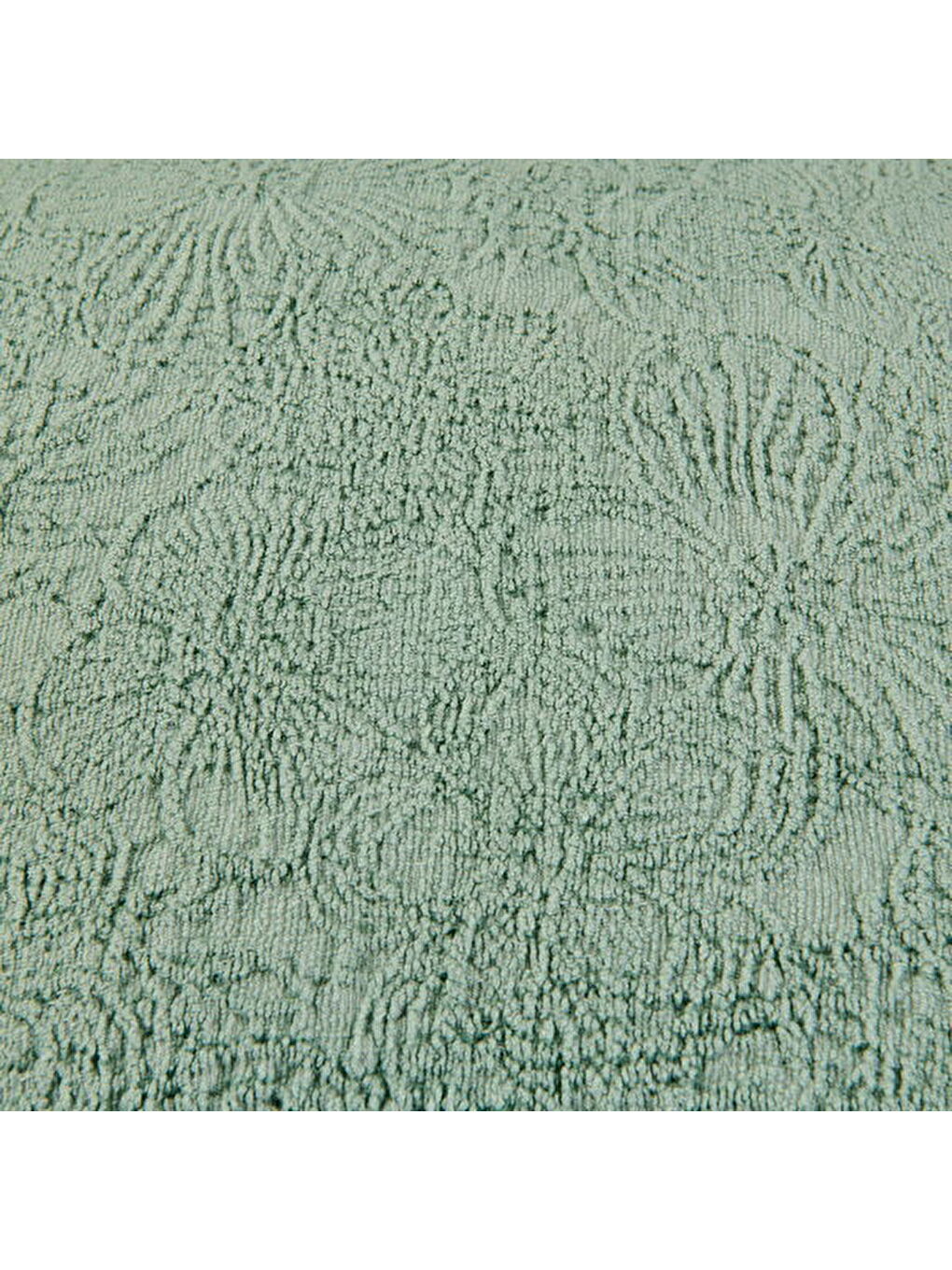 Soft Şönil Çiçek Kırlent Kılıfı - Yeşil - 45x45 cm-4