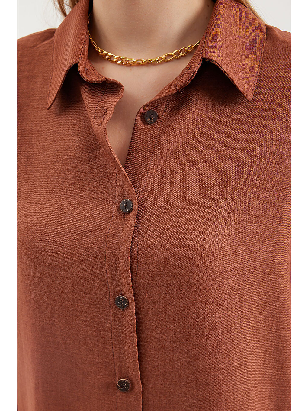 Bej 6622 Keten İkili Takım - Sütlü Kahve-4