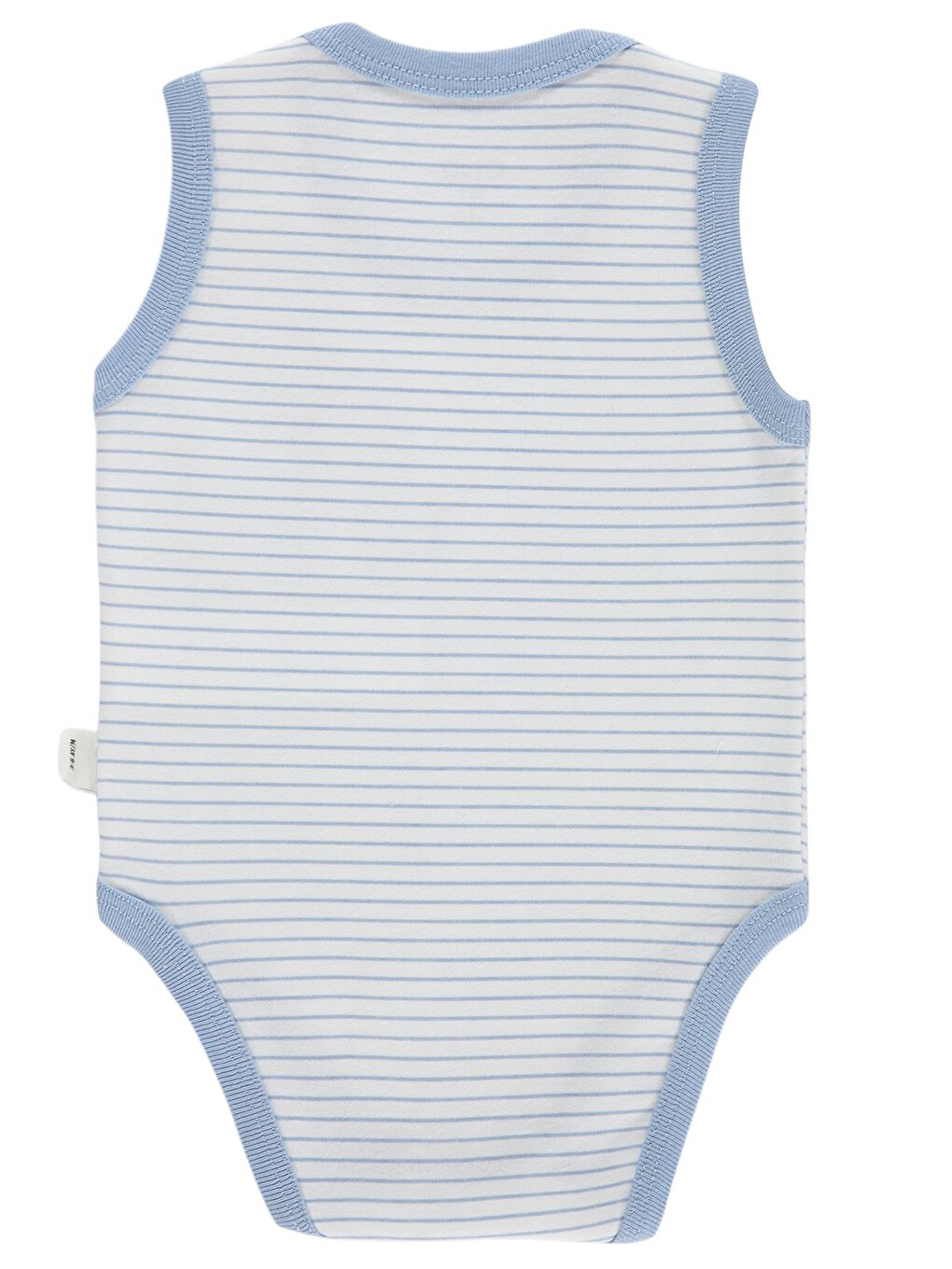Lila Baby Çizgili 3-36 Ay Çıtçıtlı Badi - Mavi-1