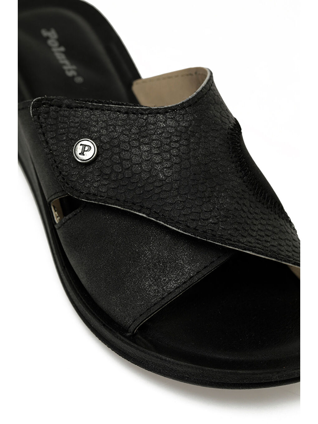 609008.Z5PR Siyah Kadın Dolgu Topuk Terlik-6