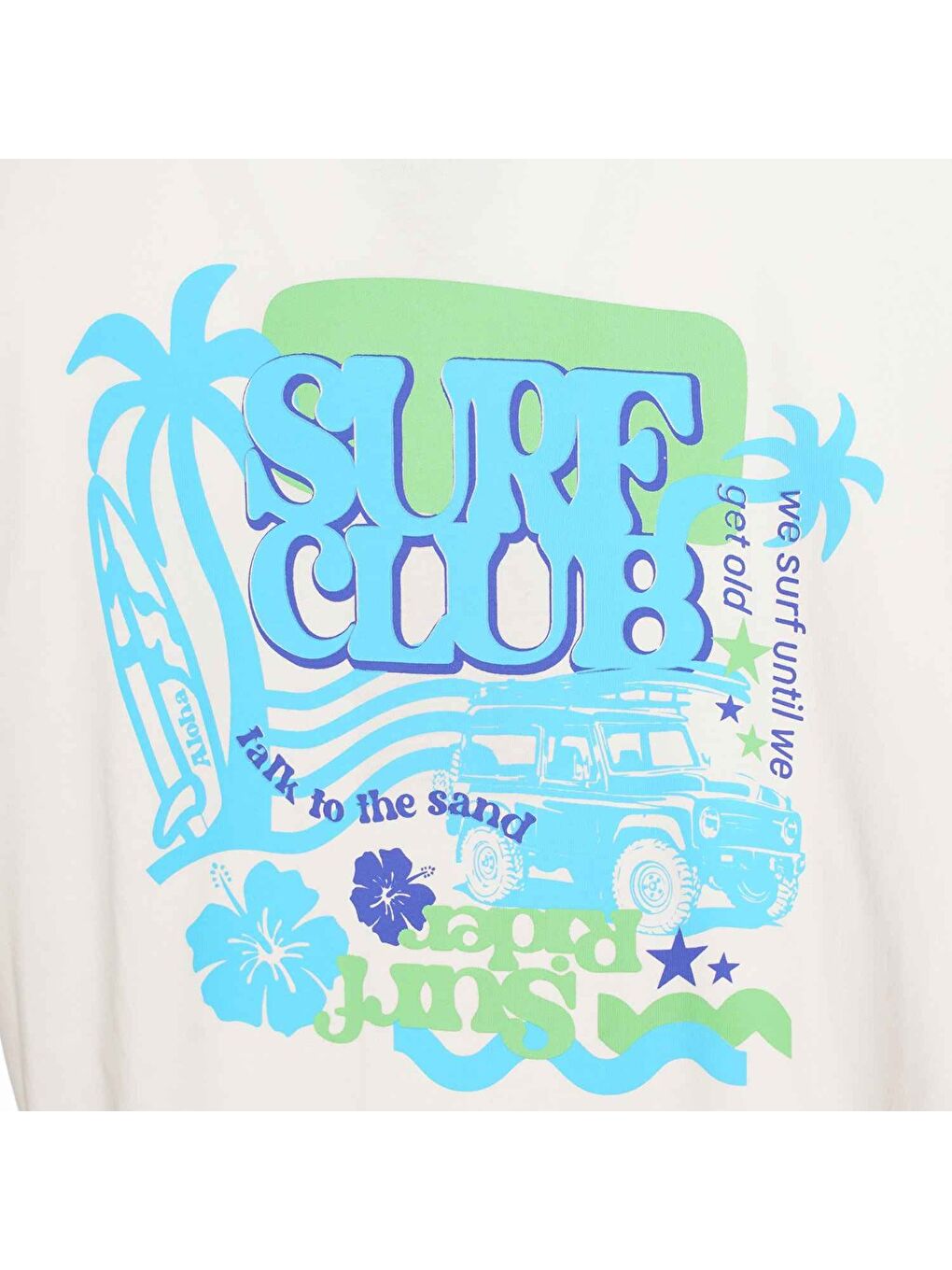 Lessi Oversize Erkek Beyaz Yuvarlak Yaka Tişört-3