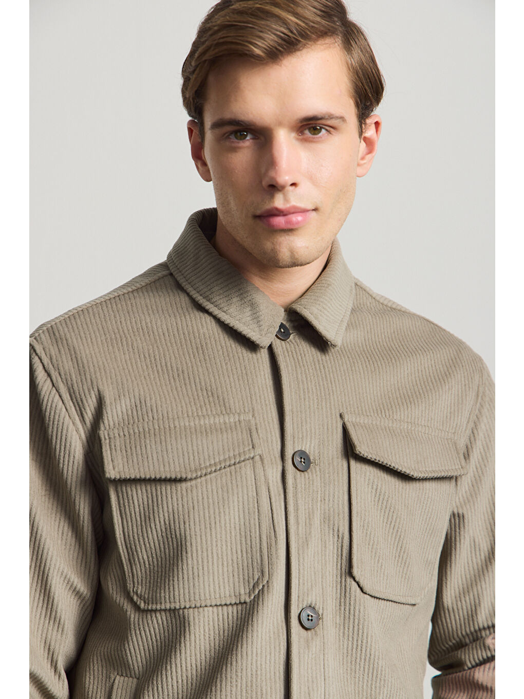 Erkek Premimum Kadife Ceket Bej 4229DNGR-2