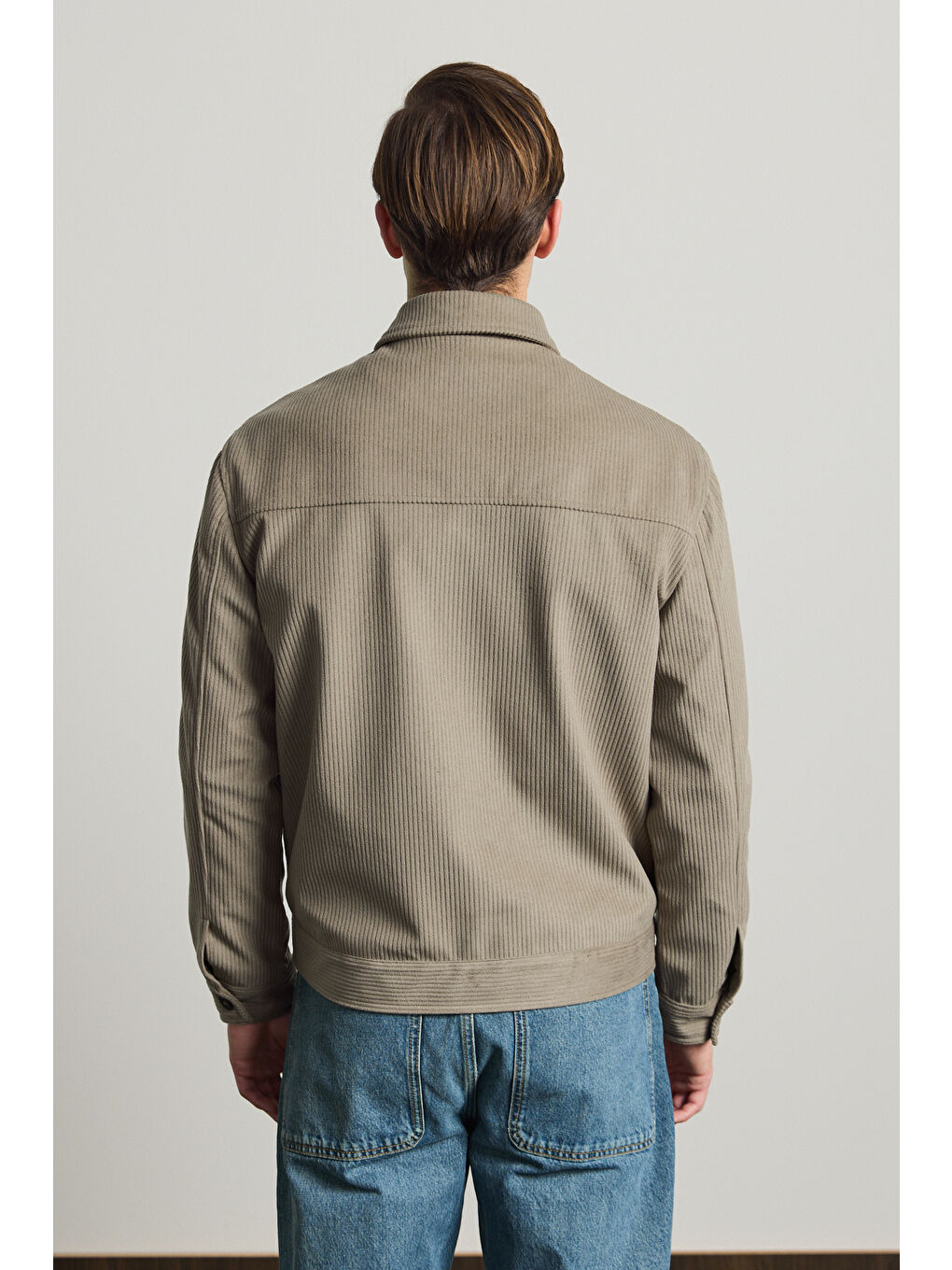 Erkek Premimum Kadife Ceket Bej 4229DNGR-3