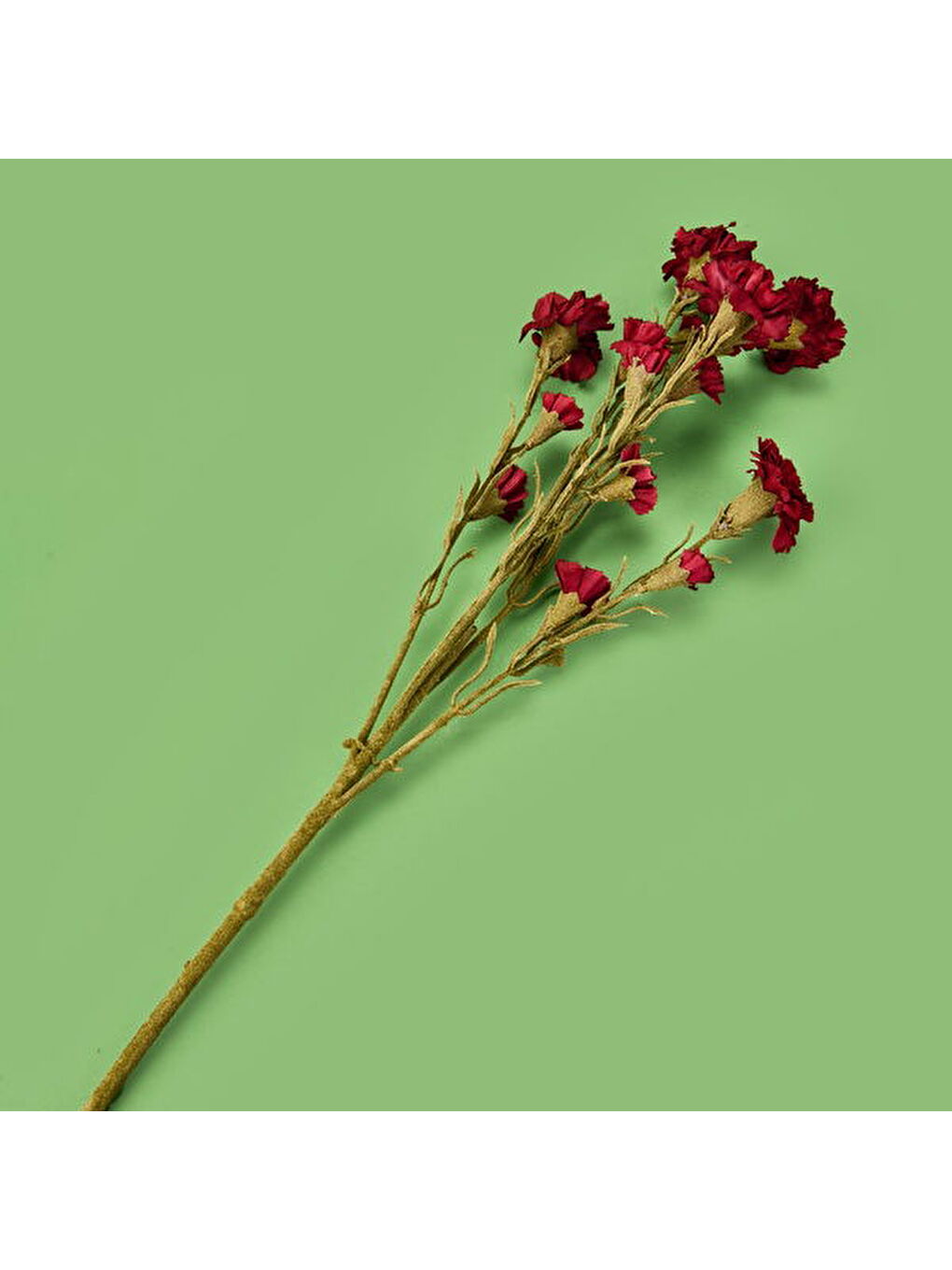 Deco Karanfil Dal Çiçek - Bordo - 68 cm-1