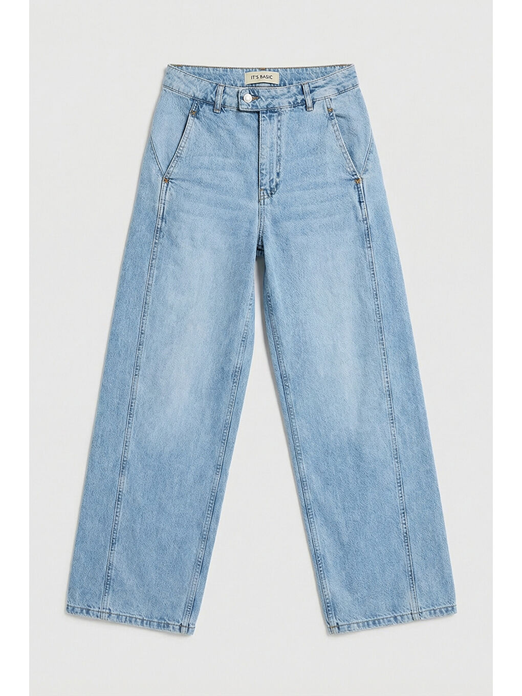 Mavi Kadın Ice 4s6-3 Barrel Yüksek Bel Fit Süper Bol Kesim Kemer Detaylı Tasarım Denim Jean-5