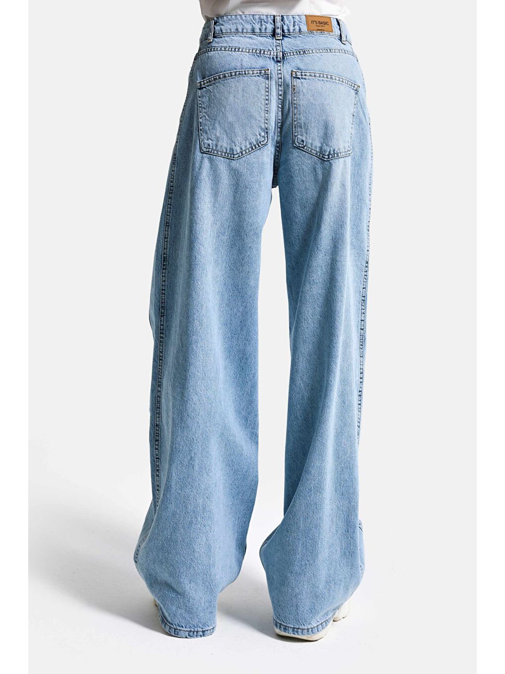 Mavi Kadın Ice 4s6-3 Barrel Yüksek Bel Fit Süper Bol Kesim Kemer Detaylı Tasarım Denim Jean-6