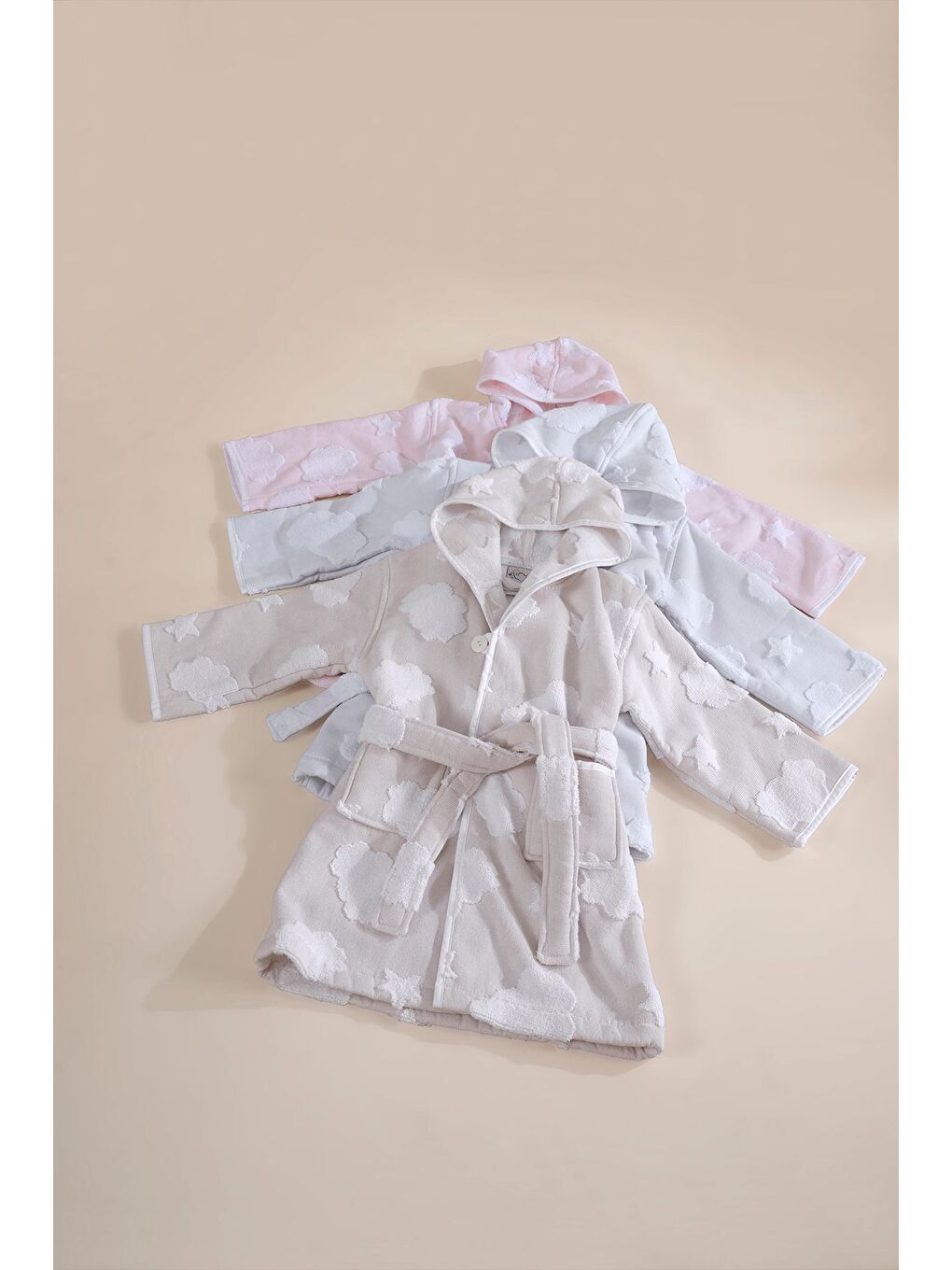 My Cloudy Sky Çocuk Bornoz Gri-3