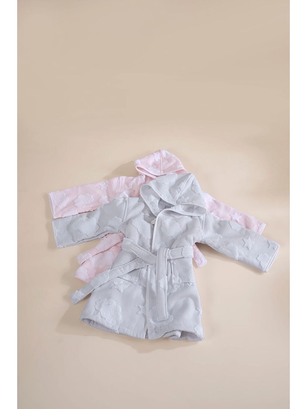 My Cloudy Sky Çocuk Bornoz Gri-4