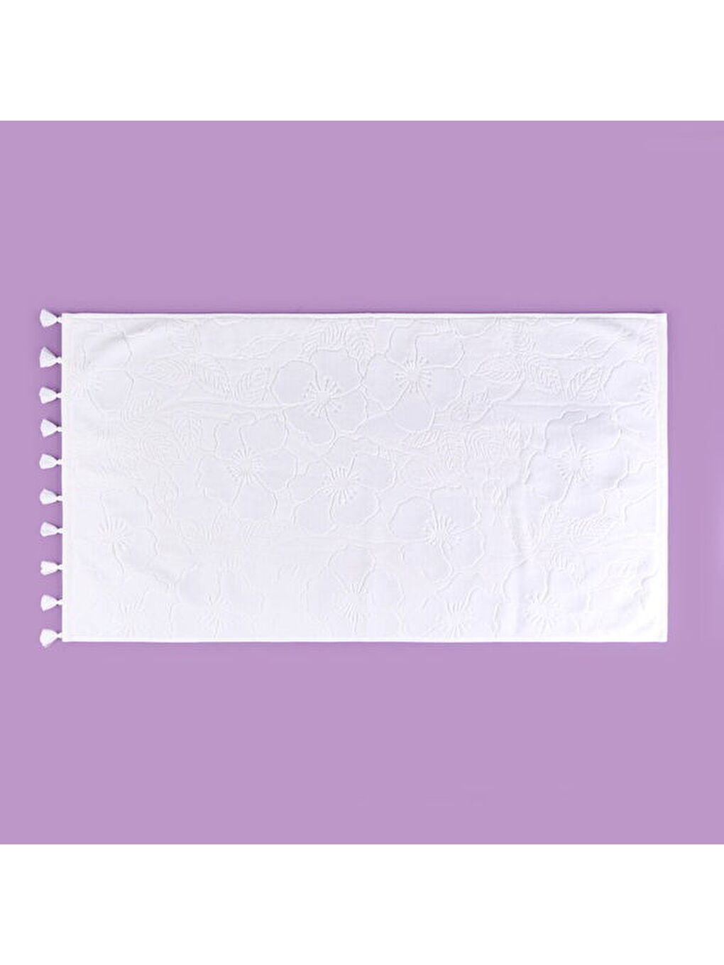 Soft French Cottage Püsküllü Yüz Havlusu - Ekru - 50x90 cm-2