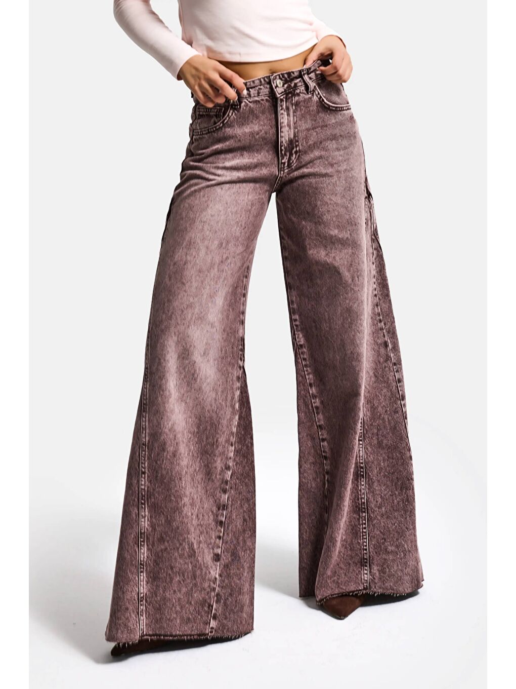 Mavi Kadın Koyu Jean Rengi 4s6-157 Süper Palazzo %100 Pamuk Denim Jean