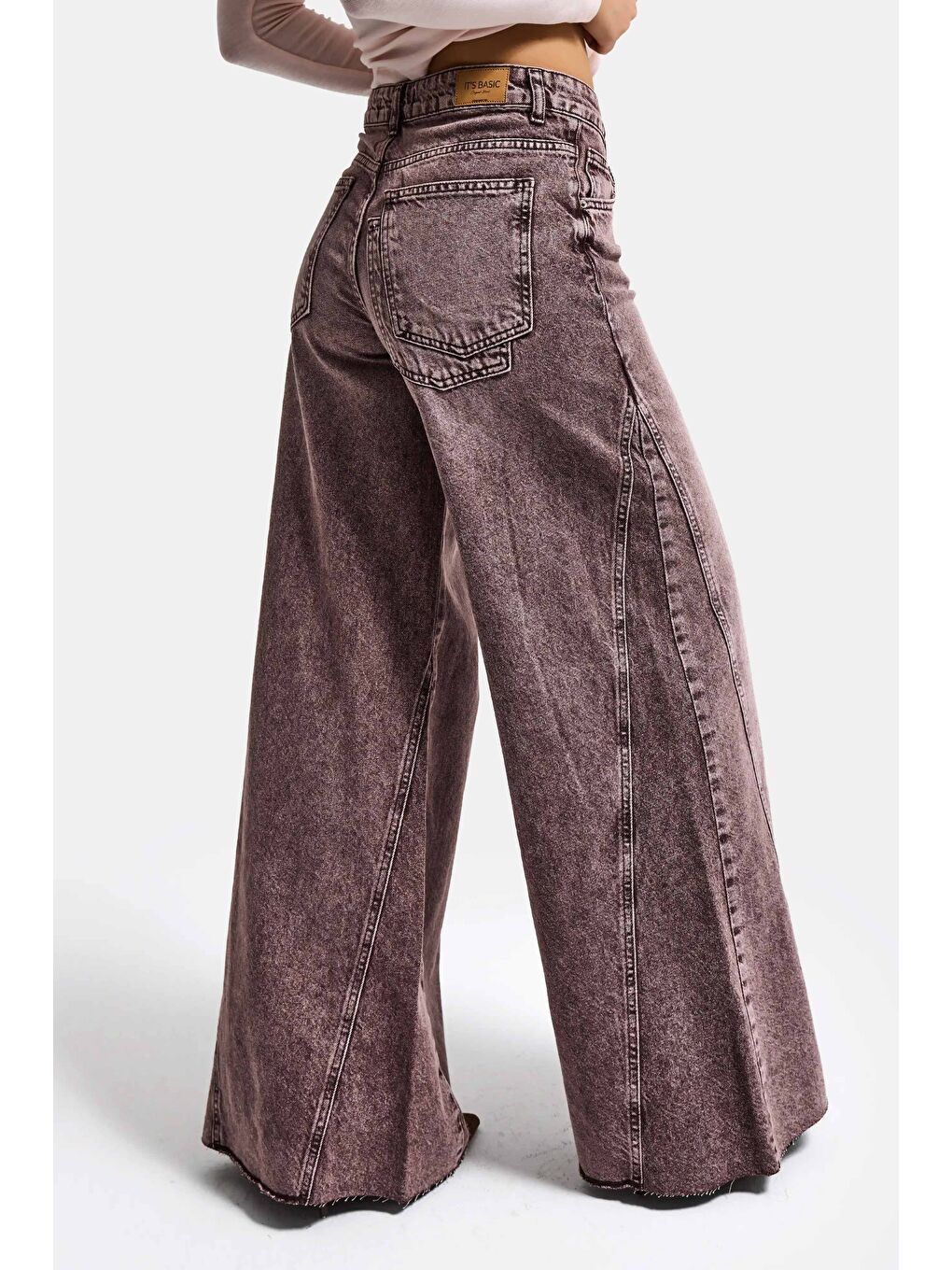 Mavi Kadın Koyu Jean Rengi 4s6-157 Süper Palazzo %100 Pamuk Denim Jean-1