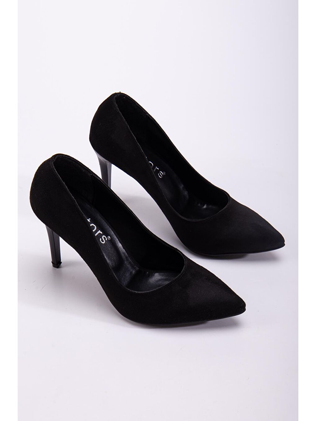 Siyah D063   Kadın İnce Klasik Topuklu Stileto Ayakkabı-4