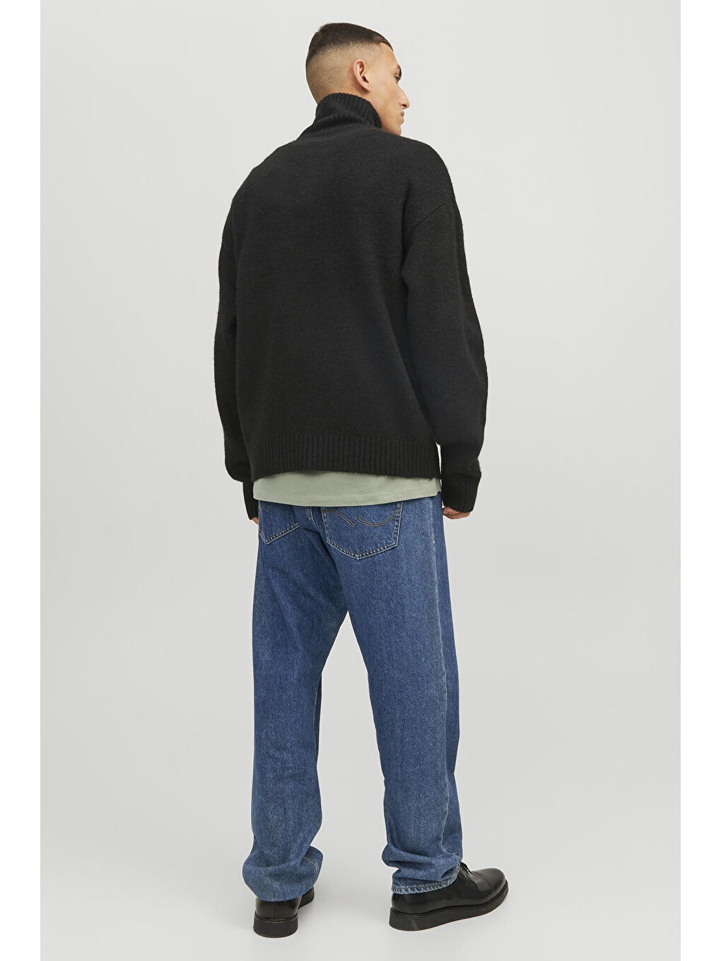 Siyah Originals Jorollie Yün Karışımlı Relaxed Fit Dik Yaka Kazak 12241817-3