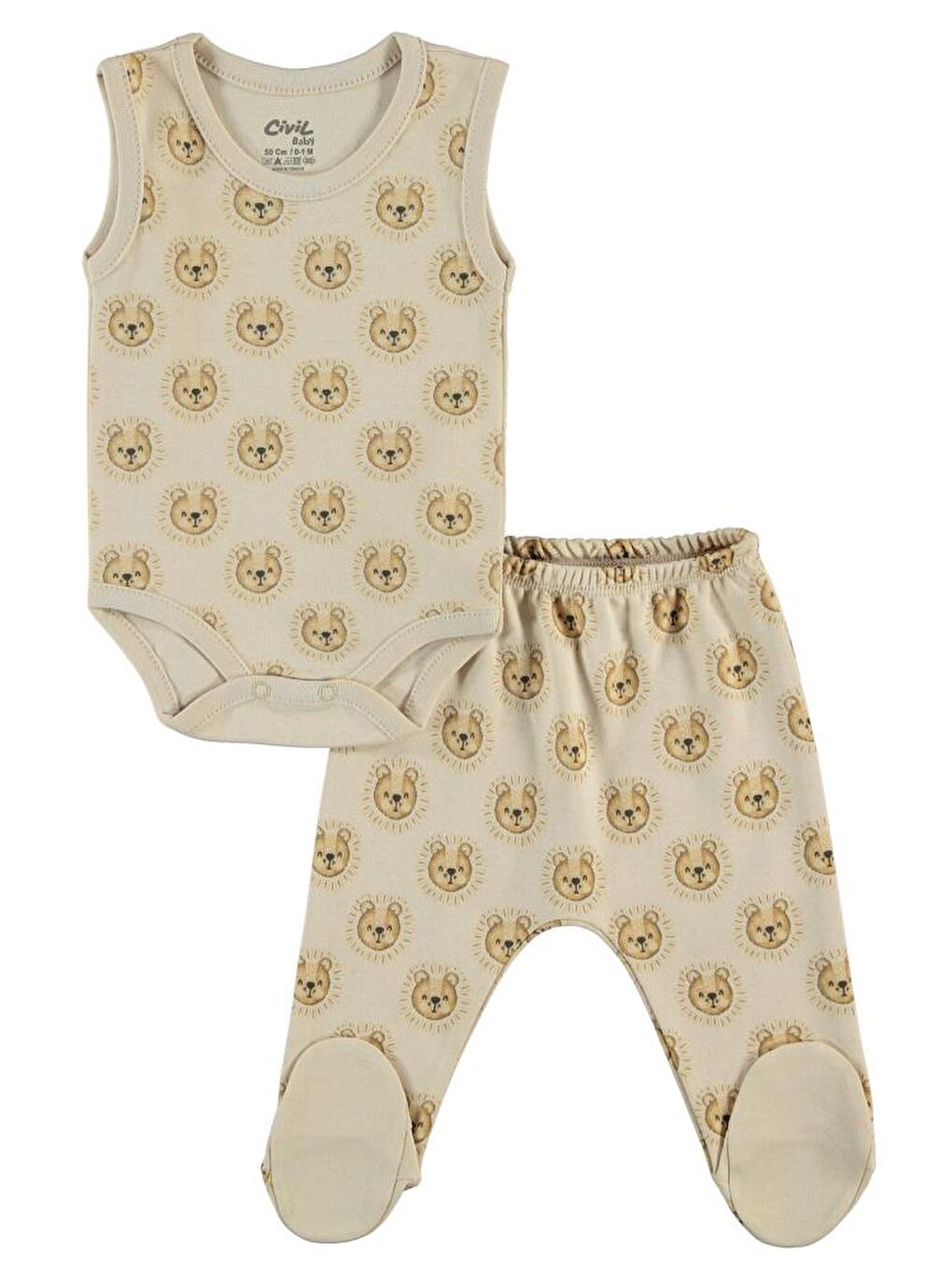 Bej Baby Erkek Bebek 6'lı Zıbın Setleri-1