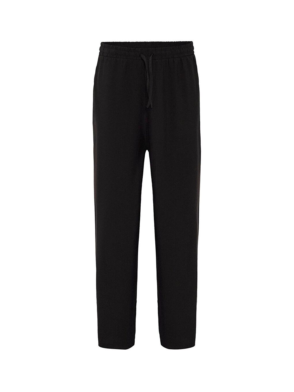 Baggy Fit Modal Kumaş Erkek Pantolon Siyah-1