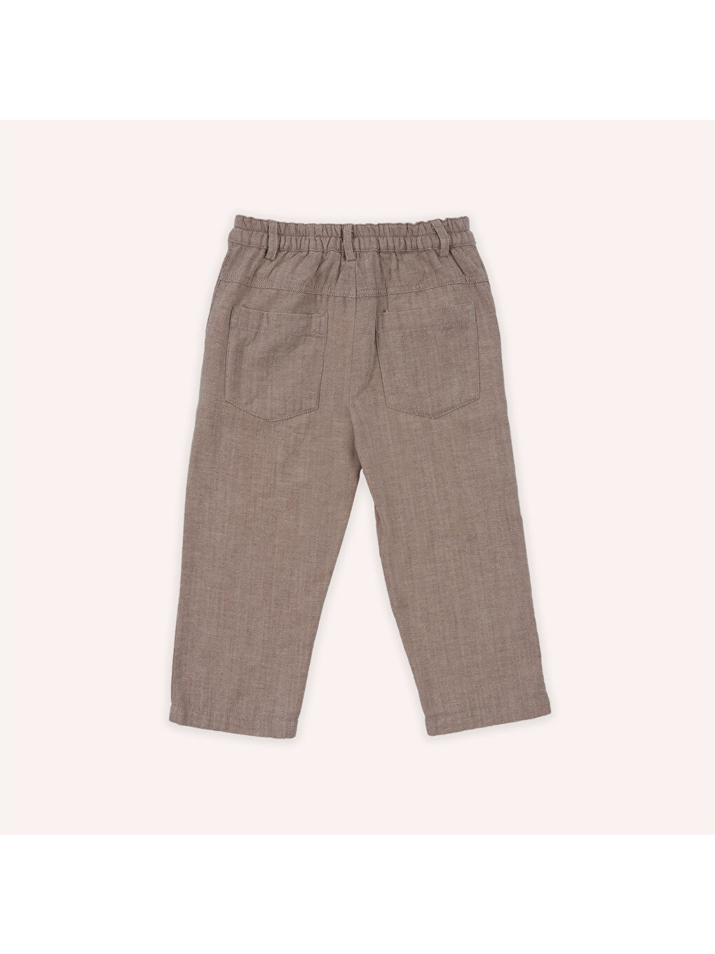 Kahverengi Erkek Çocuk Beli Lastikli Pantolon Kahve-1