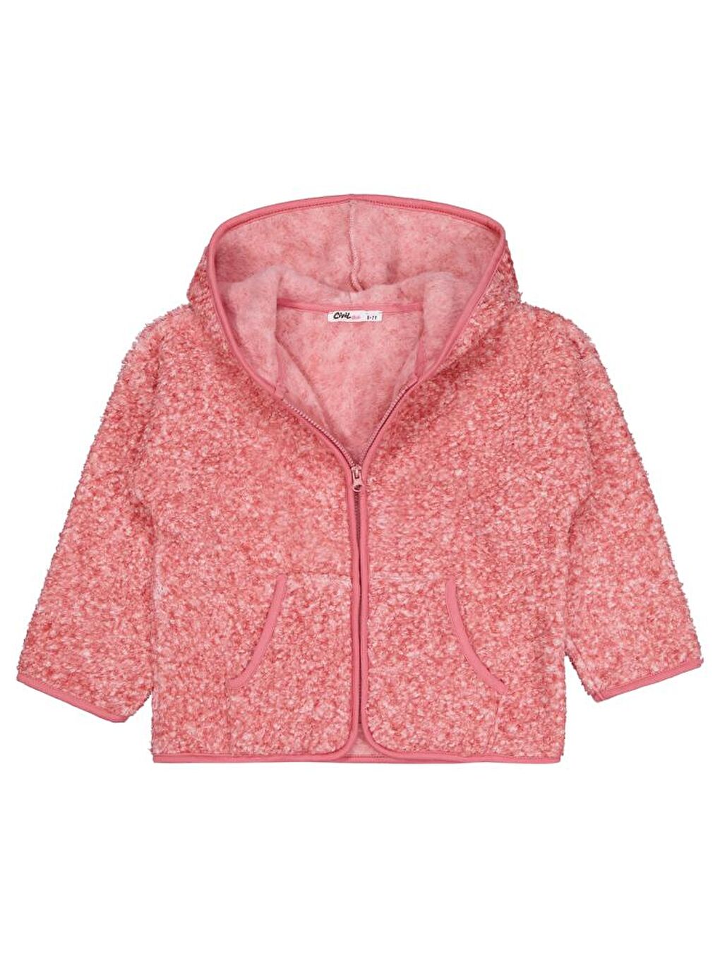 Pembe Girls Kanguru Cepli 6-9 Yaş Hırka-2