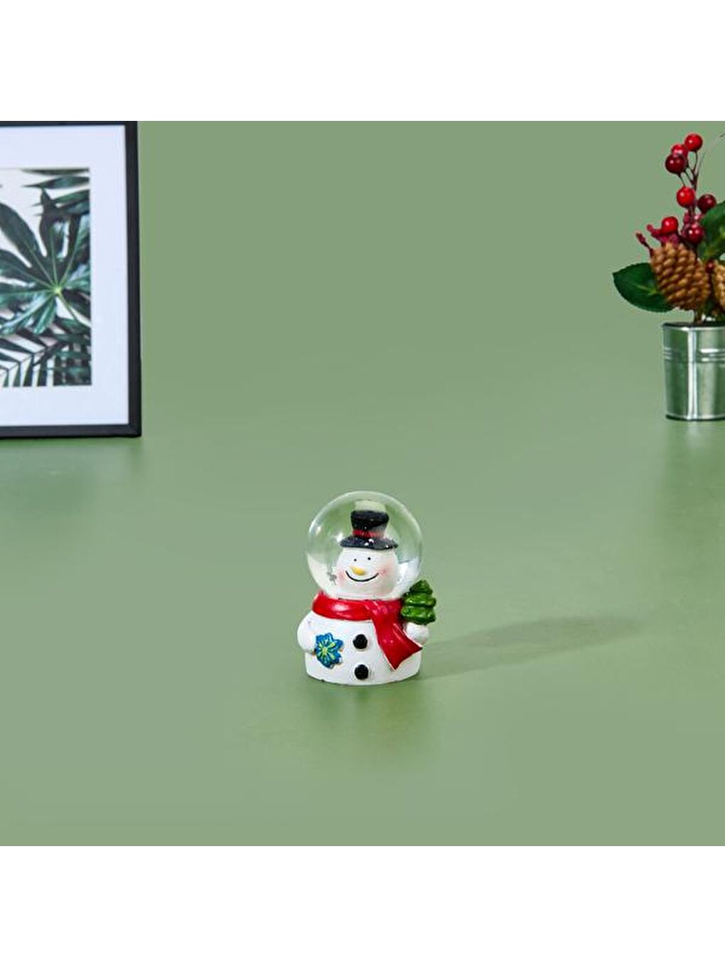 Karışık Deco Kardan Adam Figürlü Kar Küresi - Renkli - 4x6 cm