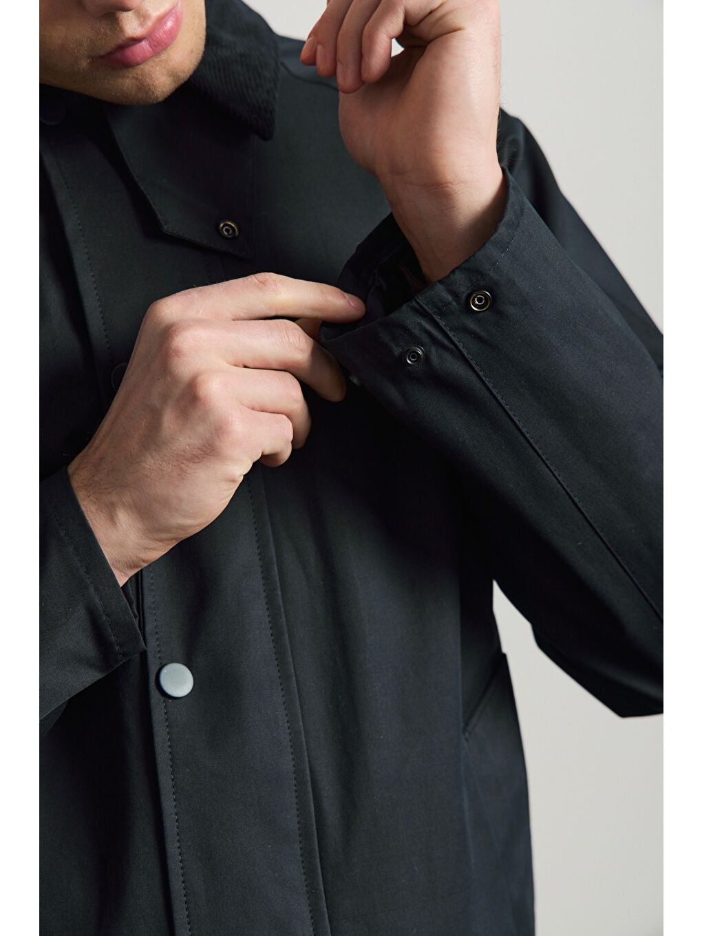 Erkek Premium Kadife Yaka Ceket Lacivert 4231DNGR-6