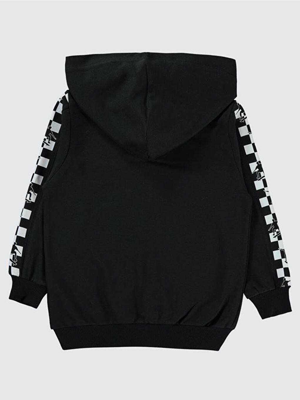 Siyah Boys Skate Dama Baskılı 2-5 Yaş Hırka-1