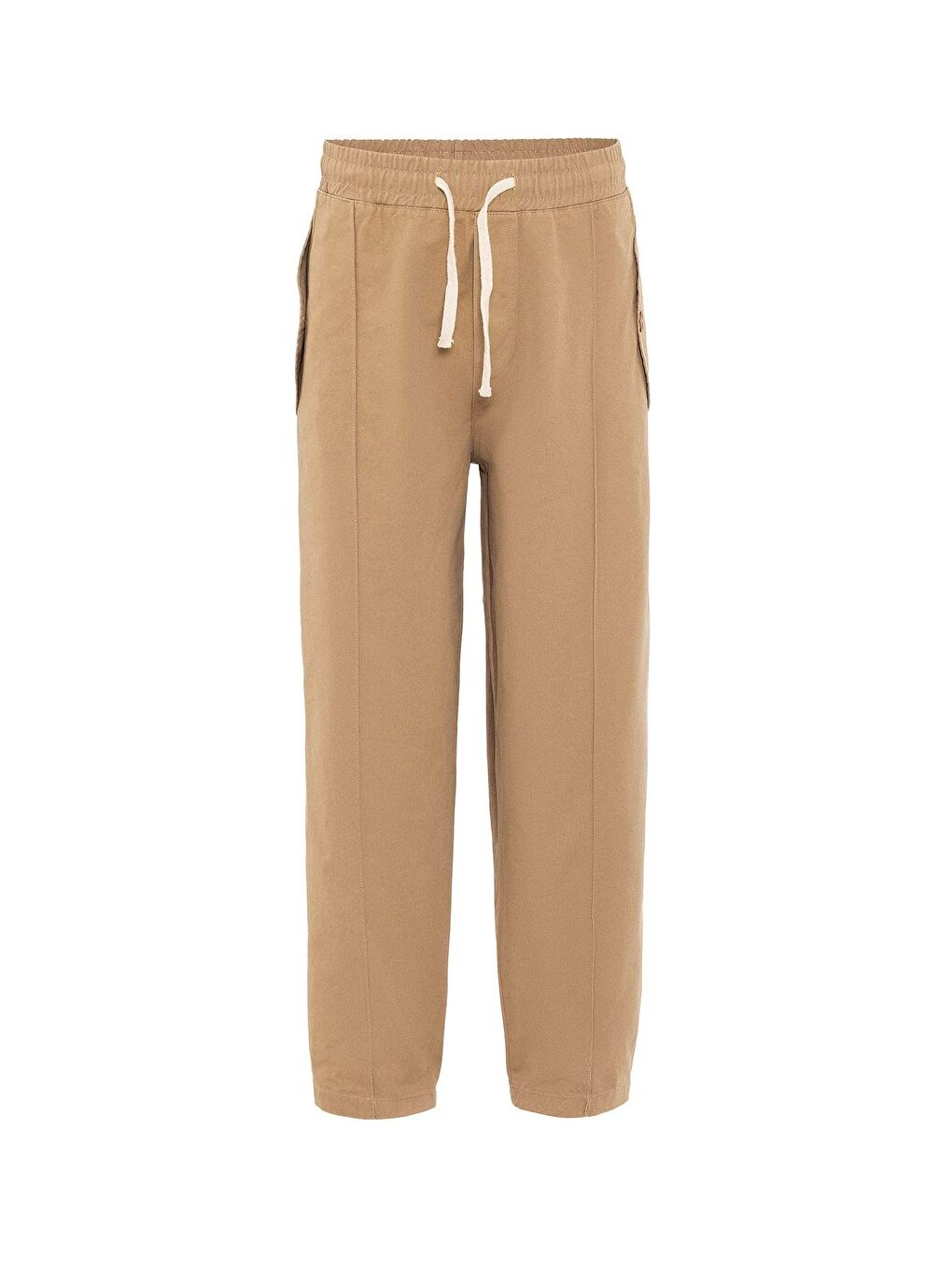 Kahverengi Bağcıklı Baggy Gabardin Erkek Pantolon Taba-1