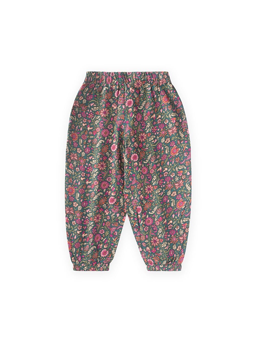 Desenli Viskon Şalvar 2-10 Yaş Çağla Yeşili-1