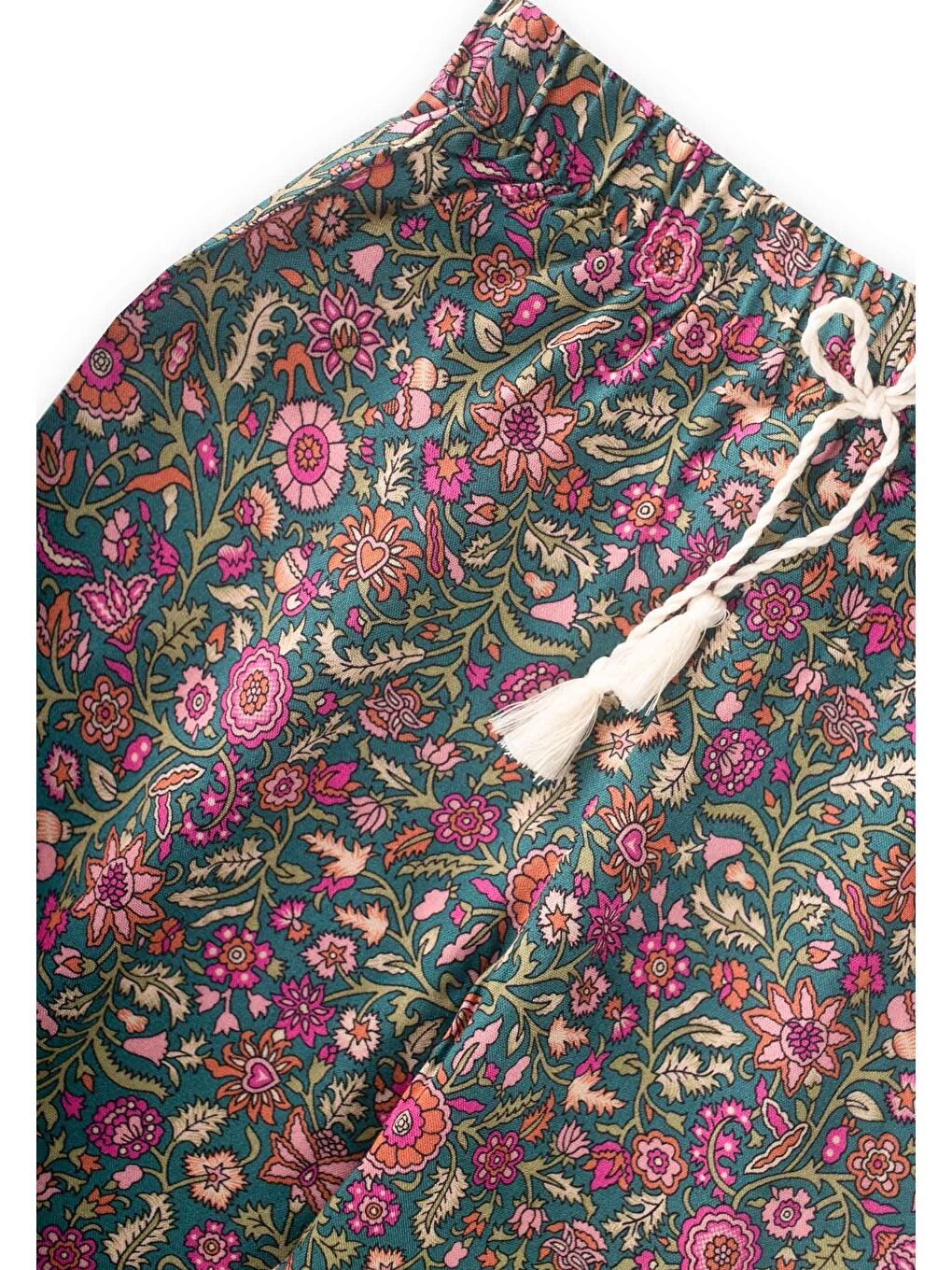 Desenli Viskon Şalvar 2-10 Yaş Çağla Yeşili-2