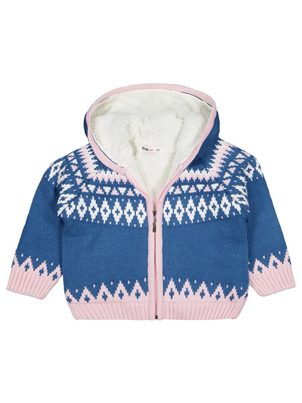 Petrol Girls Etnik Desenli 2-5 Yaş Hırka-1