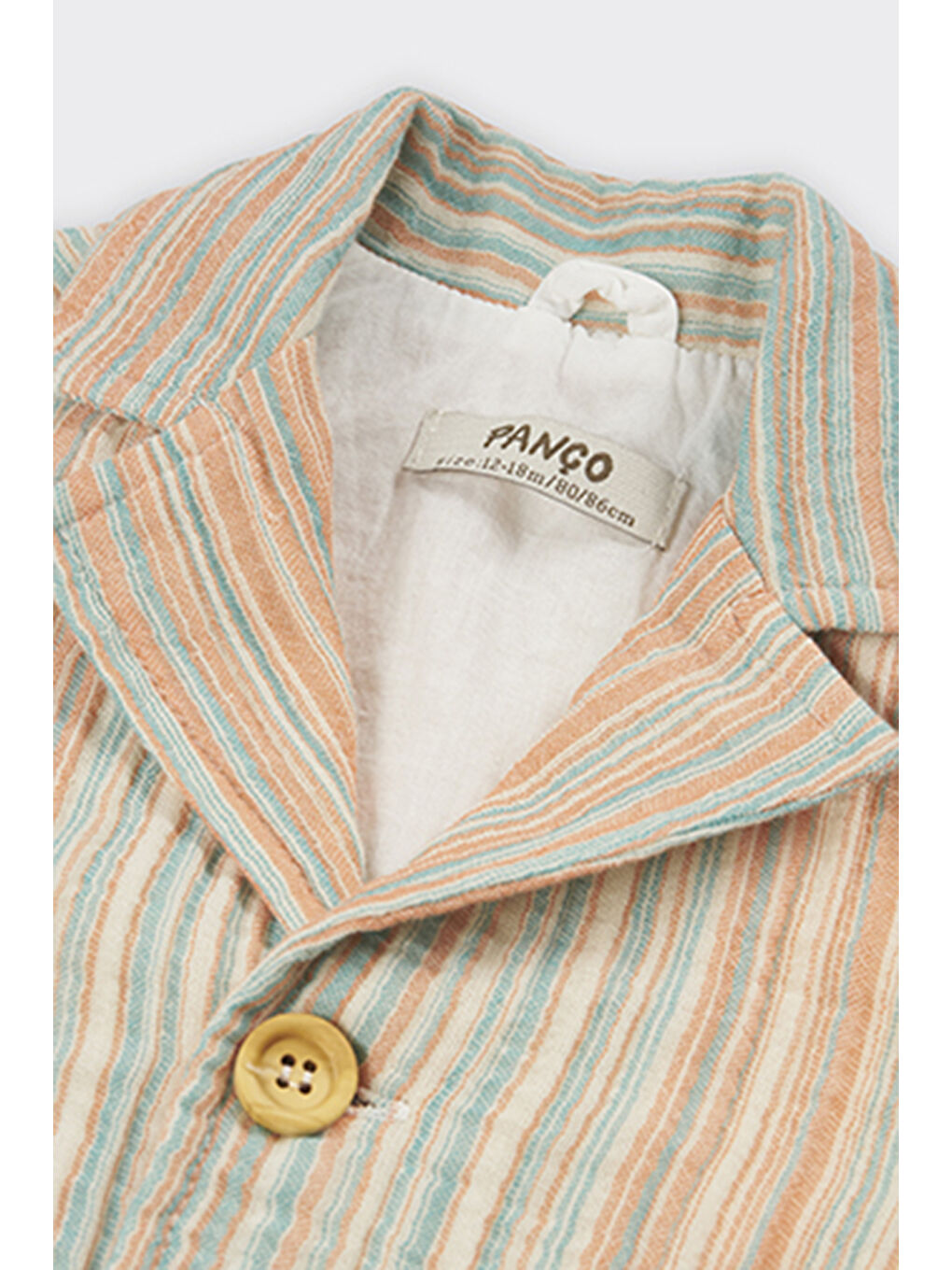 Turuncu Erkek Bebek Çizgi Desenli Oranj Ceket-2