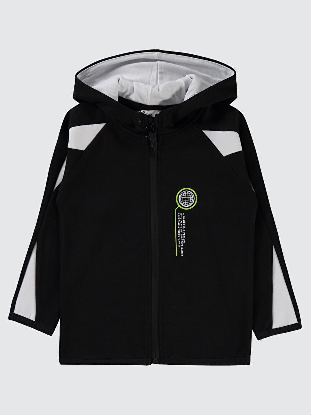 Siyah Boys Player Baskılı 2-5 Yaş Hırka-1