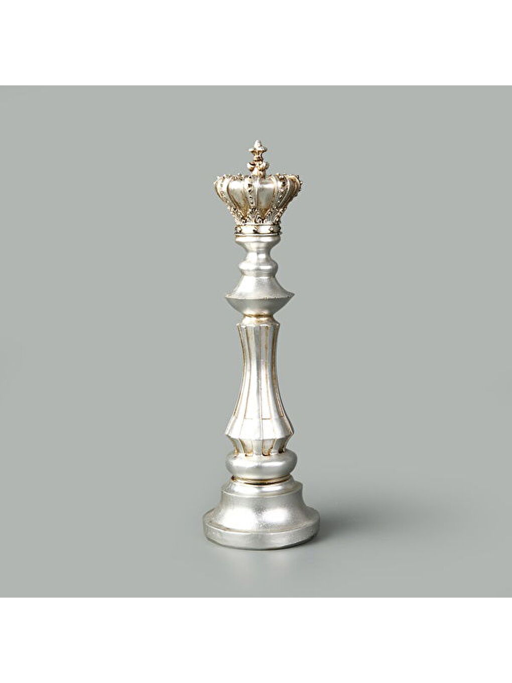 Gri Deco Şah Dekor - Gümüş - 40 cm