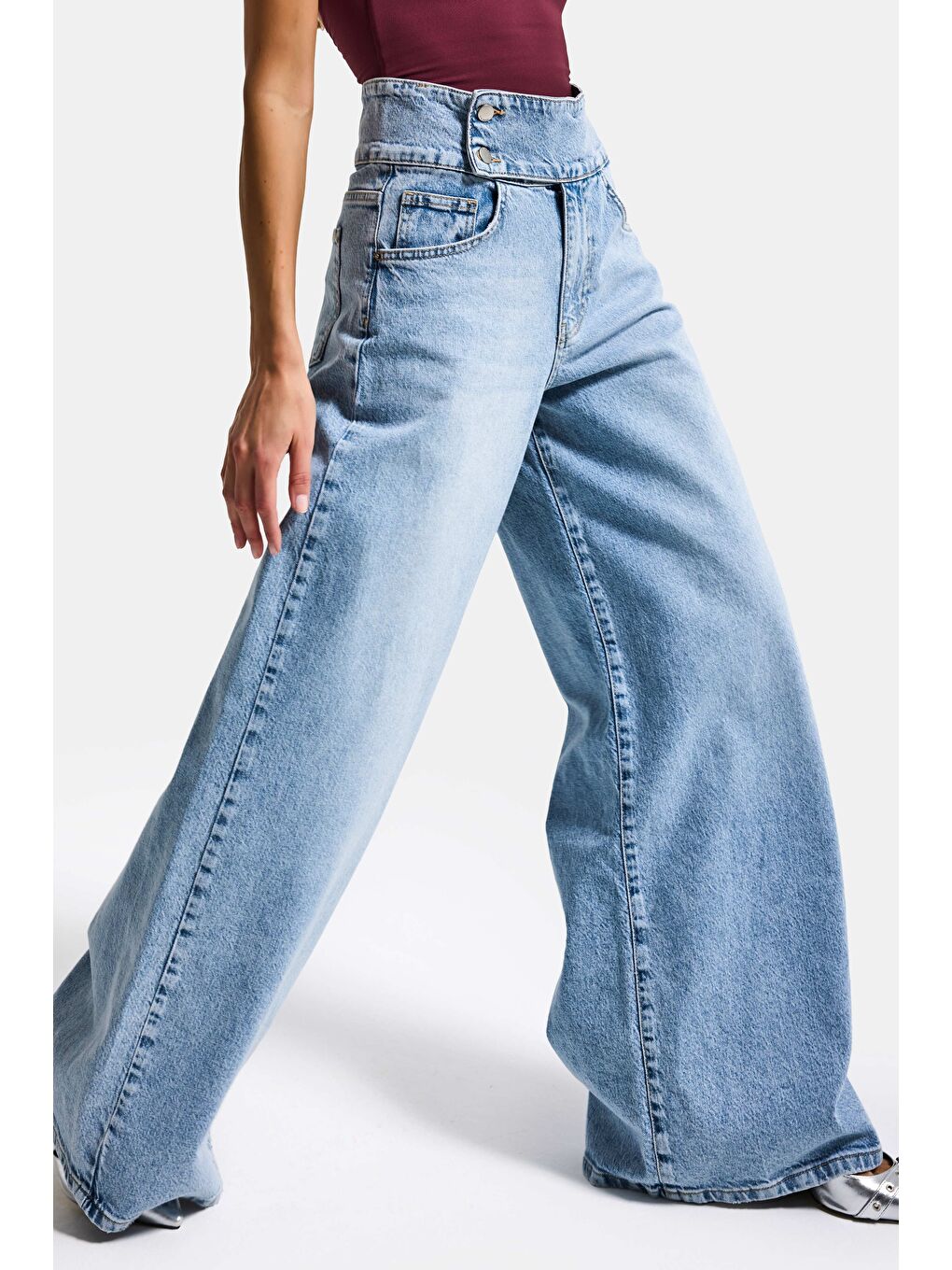 Mavi Kadın Ice 4s6-3 Süper Palazzo Kemer Detaylı Komfort Kumaş Denim Jean-4
