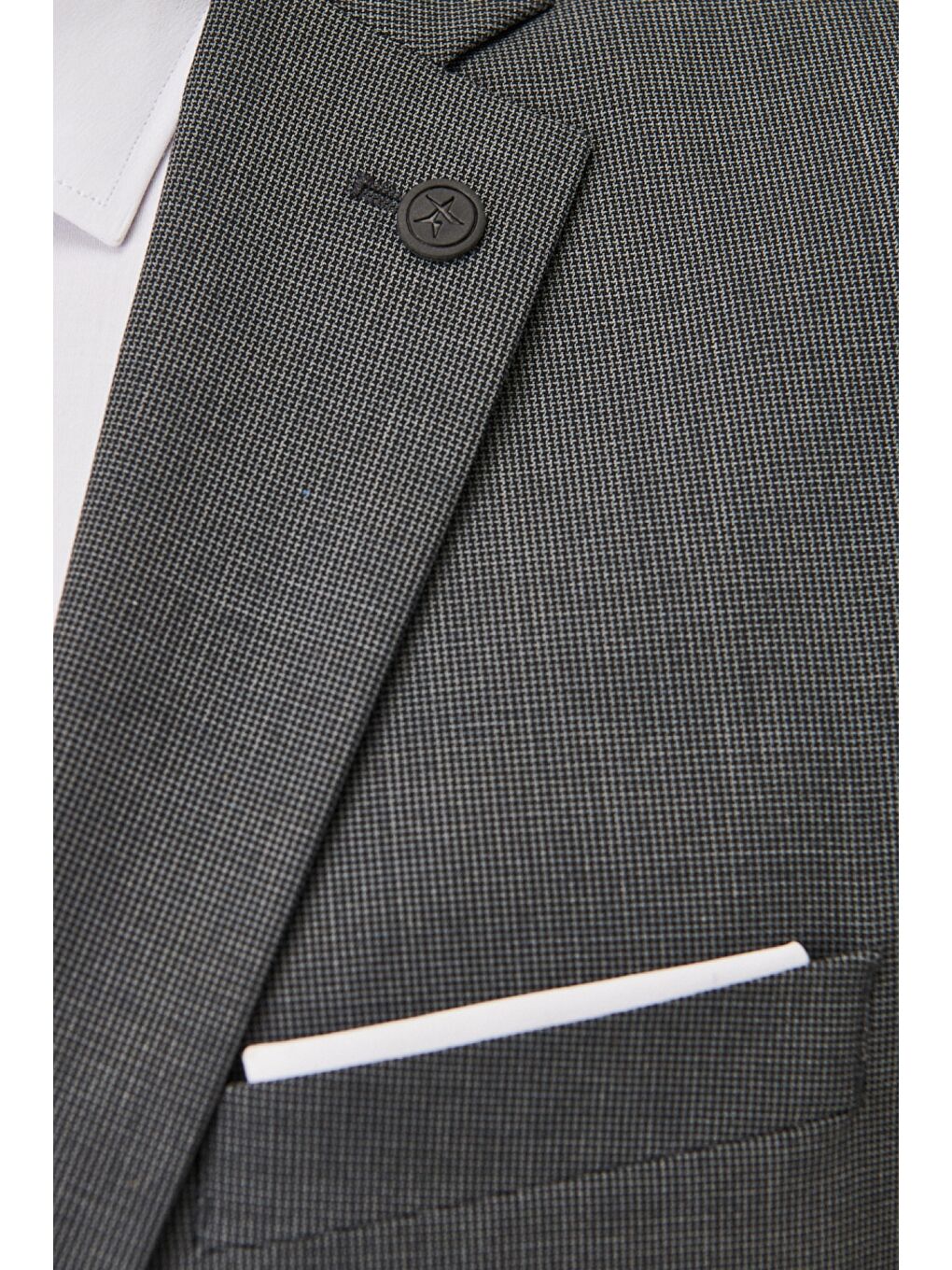 Erkek Siyah-Gri Slim Fit Desenli Takım Elbise-2