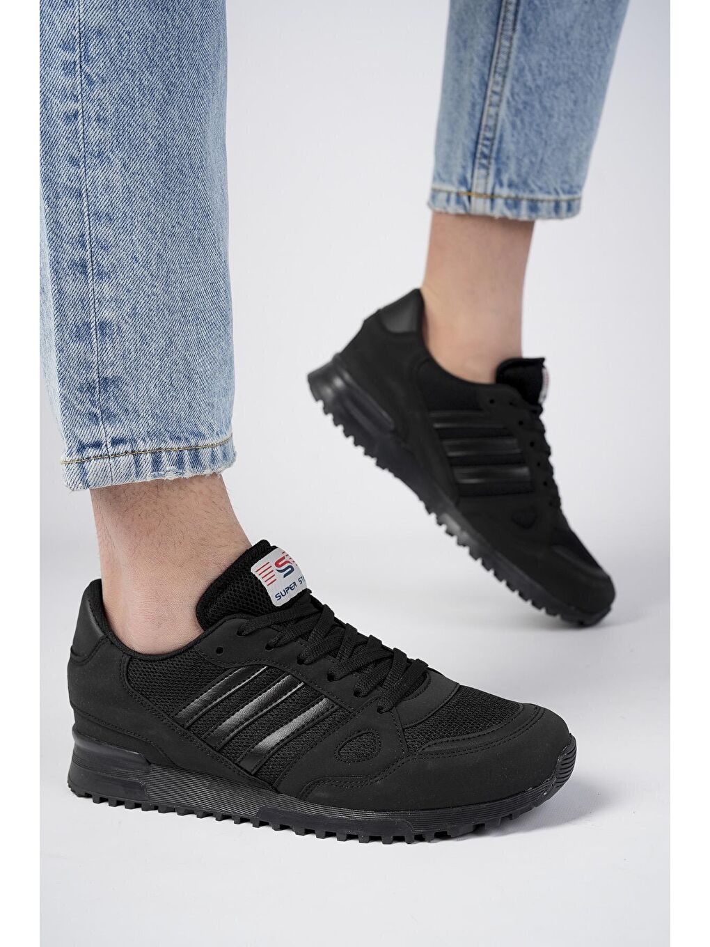 Siyah Zero Unisex Ortopedik Günlük  Yürüyüş Koşu Sneaker Spor Ayakkabı