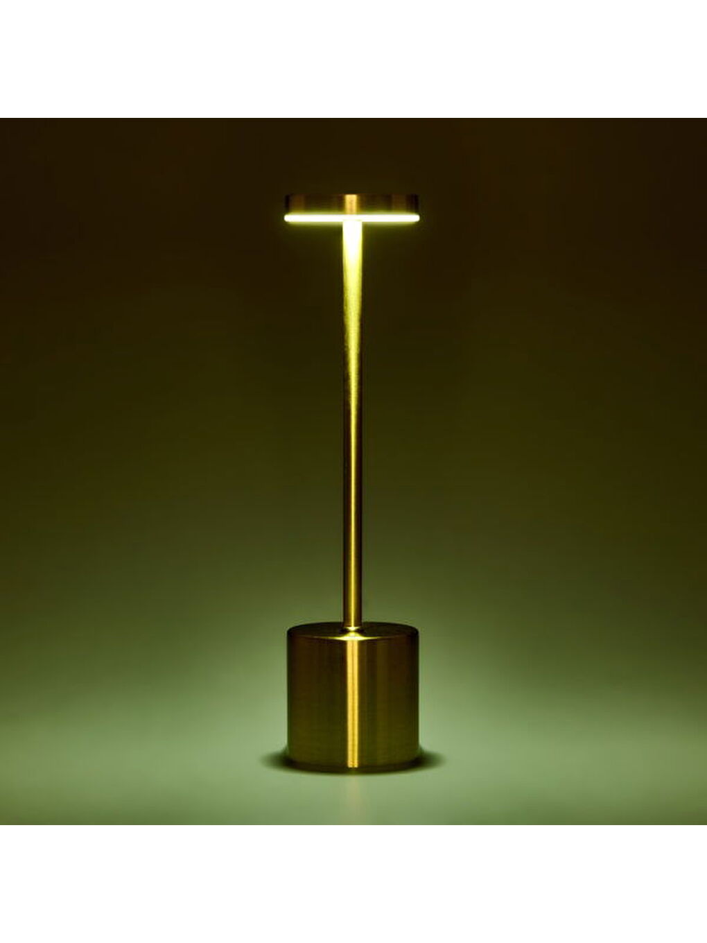 Sarı Dekoratif Şarjlı Dokunmatik Masa Lambası - Gold - 31 cm-1