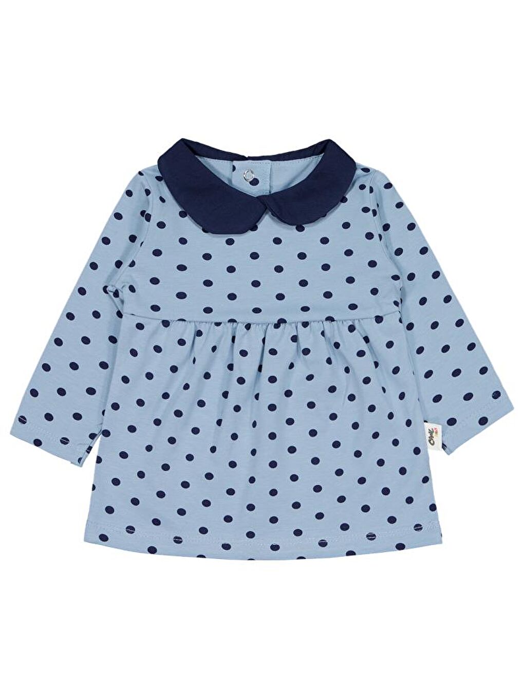 Baby Yakalı Puan Baskılı 6-18 Ay Takım - Lacivert18-24 Ay-1