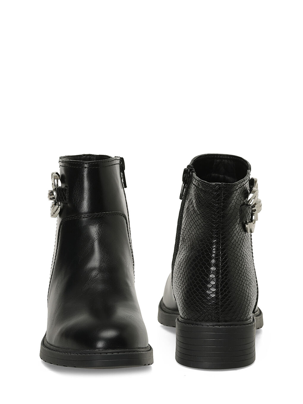 324073.Z 5PR Siyah Kadın Düz Bot-4