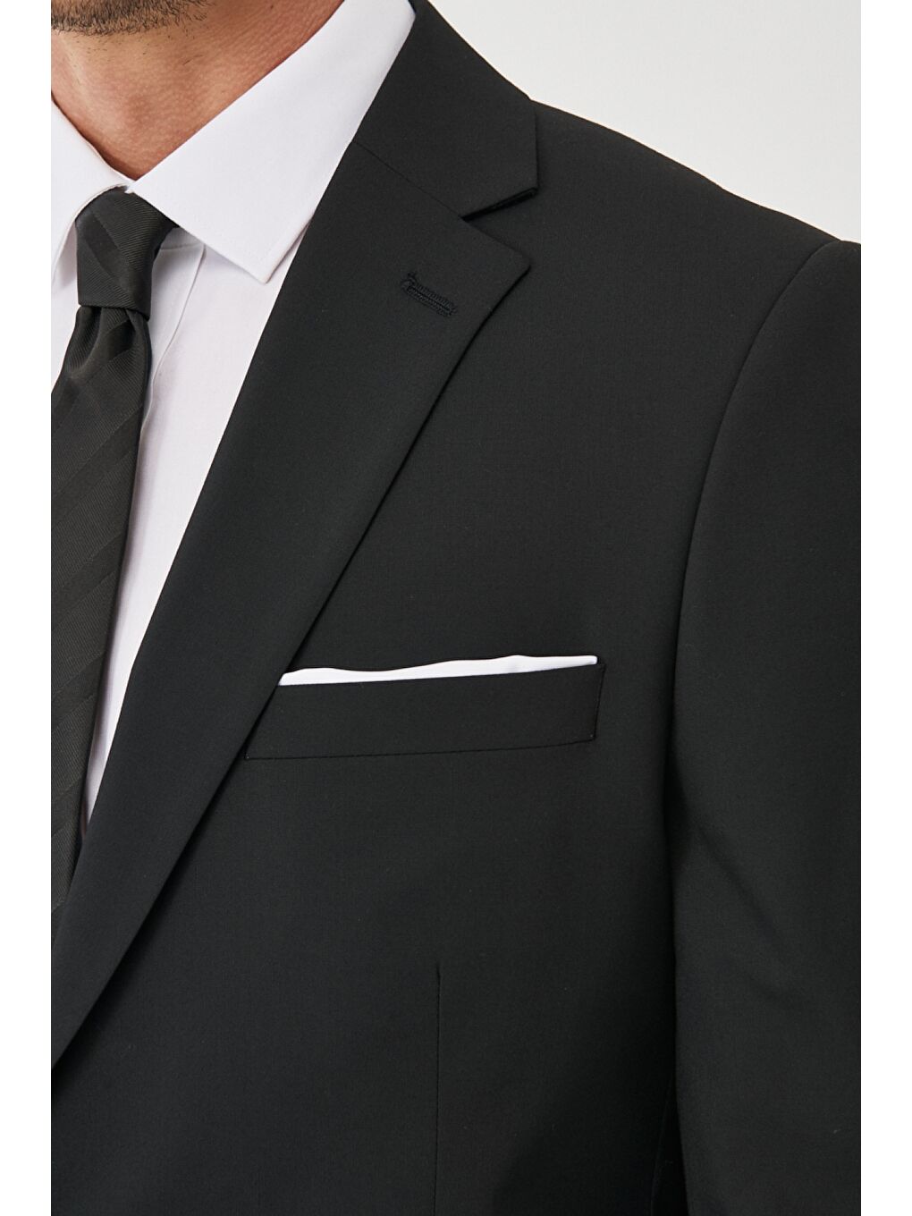 Erkek Siyah Regular Fit 4 Drop Takım Elbise-2