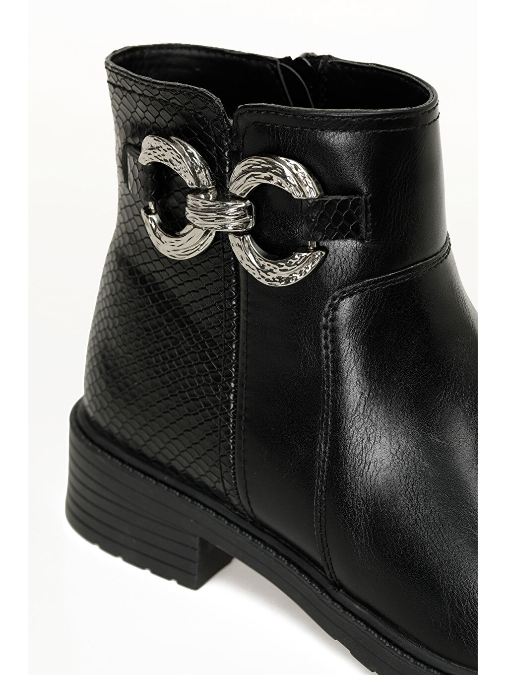 324073.Z 5PR Siyah Kadın Düz Bot-6