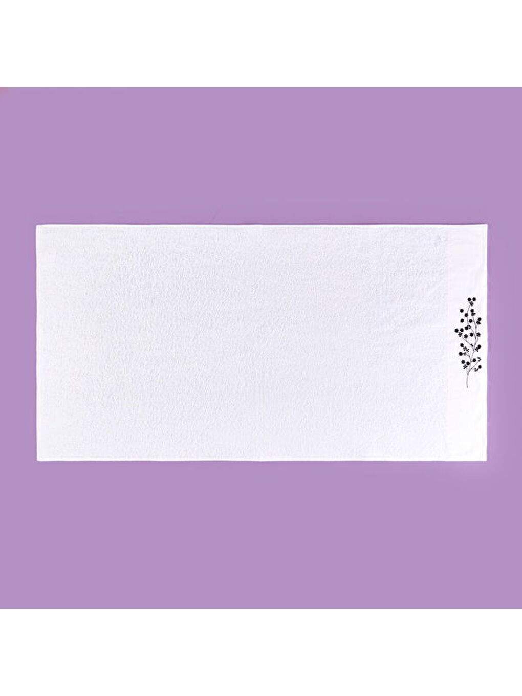 Soft French Cottage Nakışlı Yüz Havlusu - Ekru - 50x90 cm-4