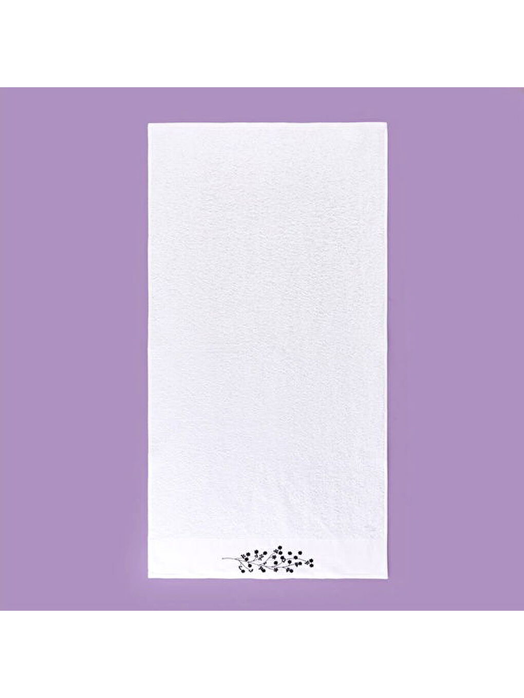 Soft French Cottage Nakışlı Yüz Havlusu - Ekru - 50x90 cm-5