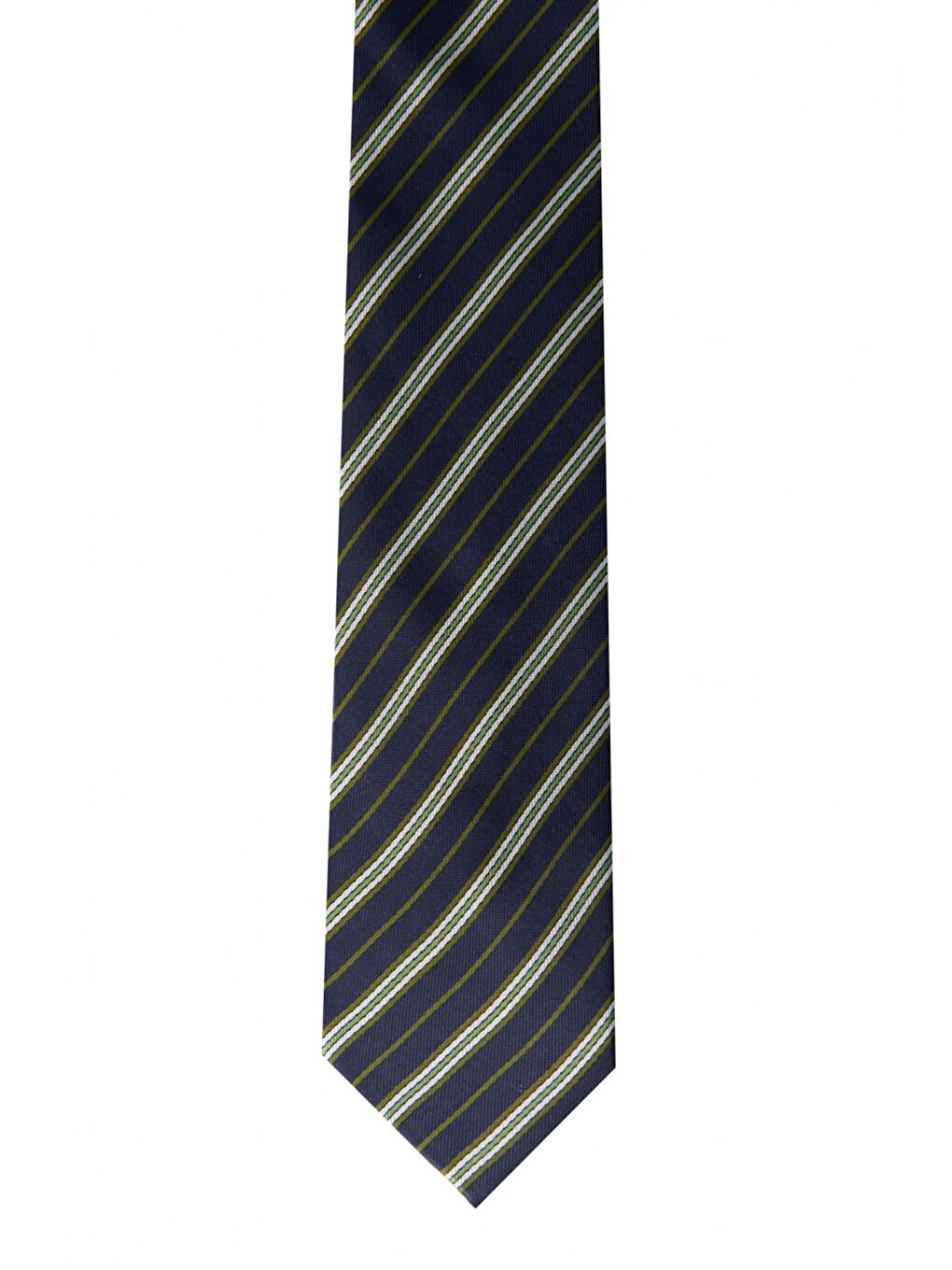 Erkek Lacivert-Yeşil Desenli Klasik Su Geçirmez Nano Kravat-1