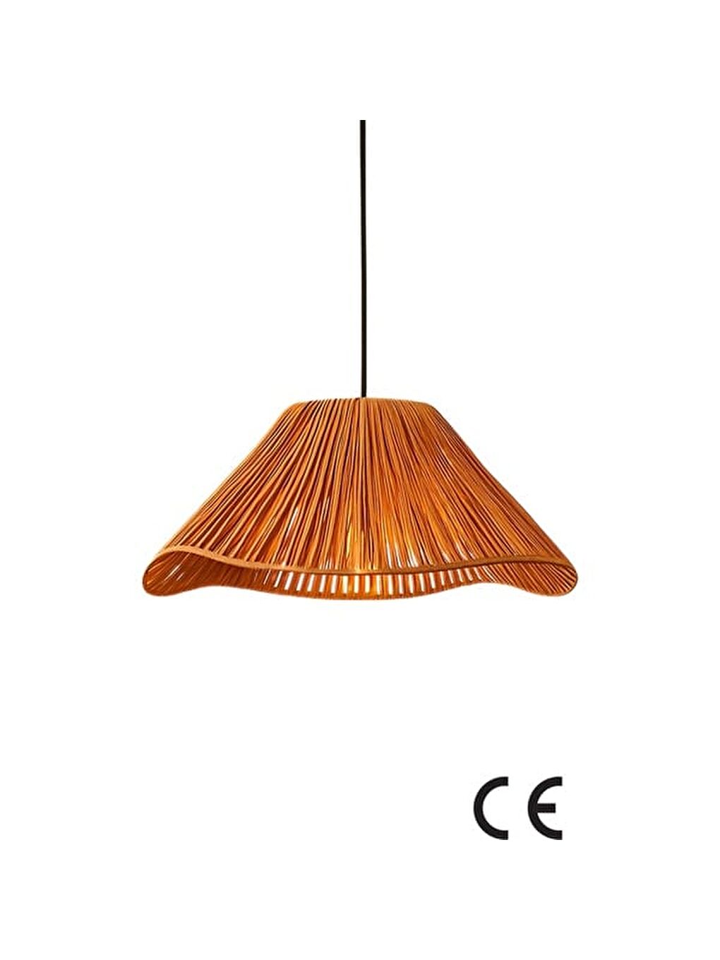 Ekru Rayen Handmade Tekli Sarkıt Avize - Krem-1