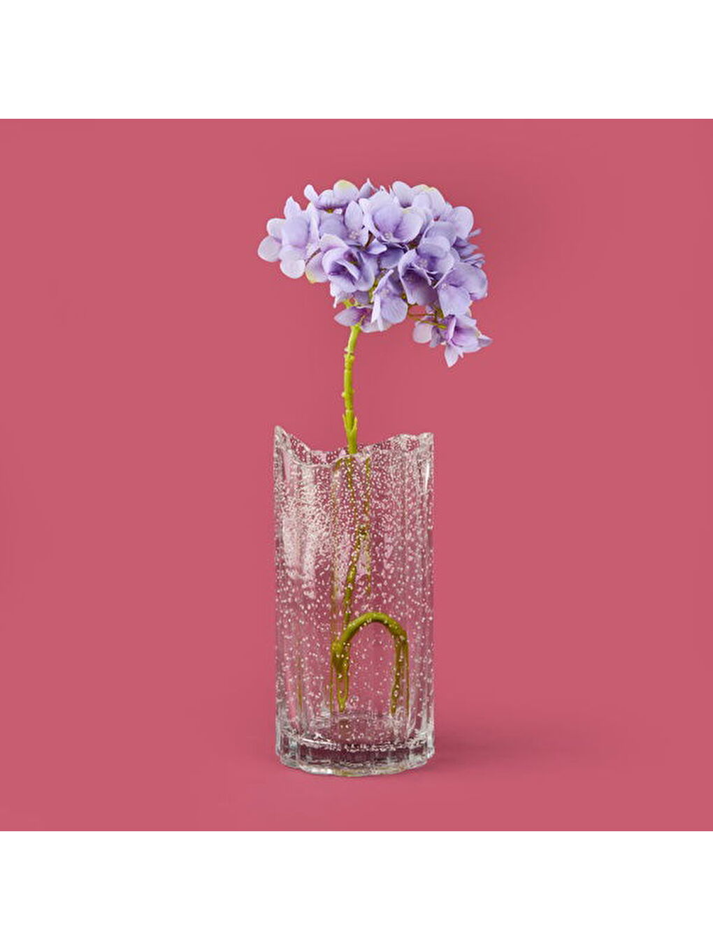 Renksiz Deco Zen Vazo - Şeffaf - 12x25 cm-2