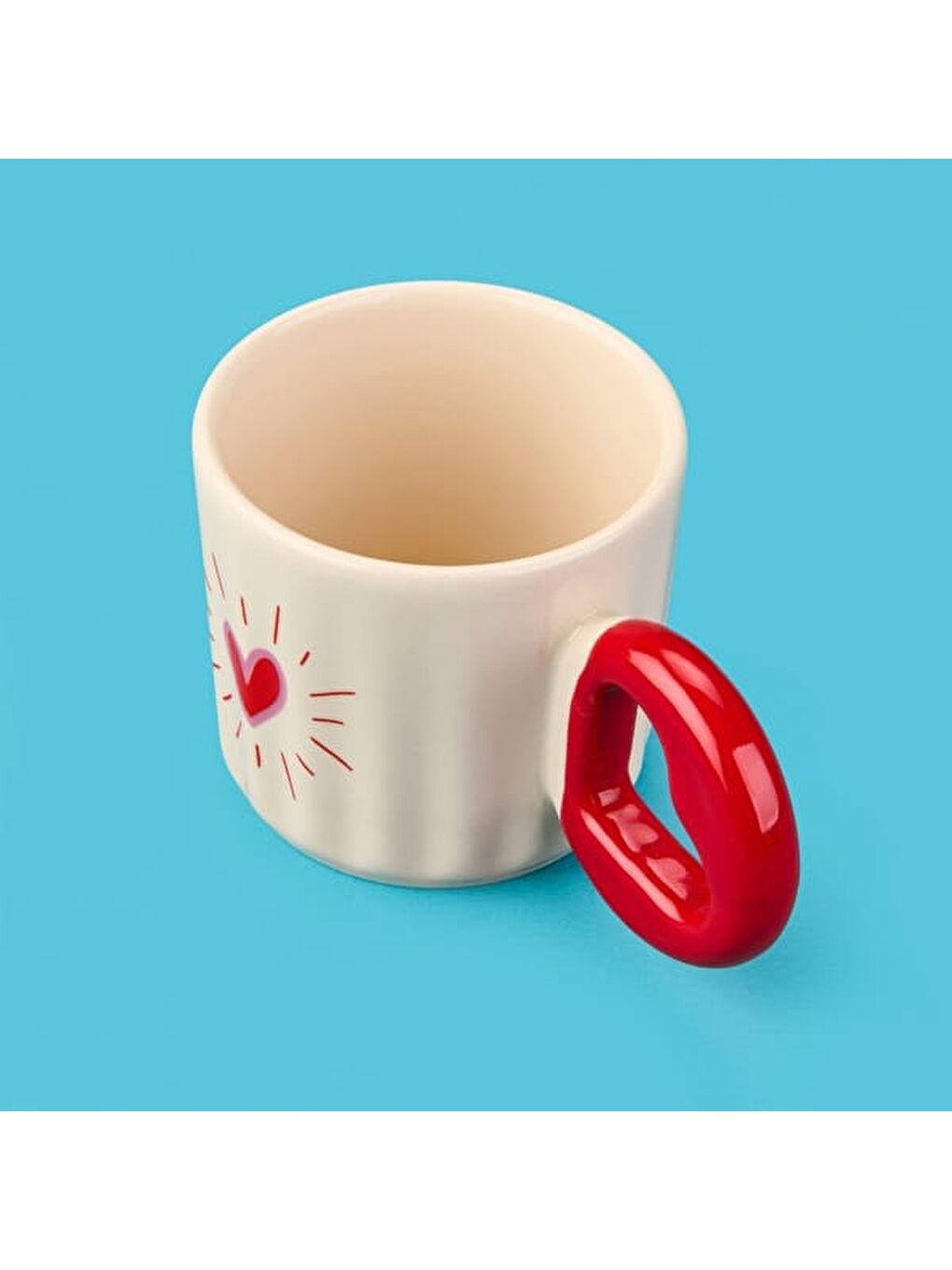 Karışık Kitchen Kalpli 2'li Çift Kupa - Renkli - 270 ml-1