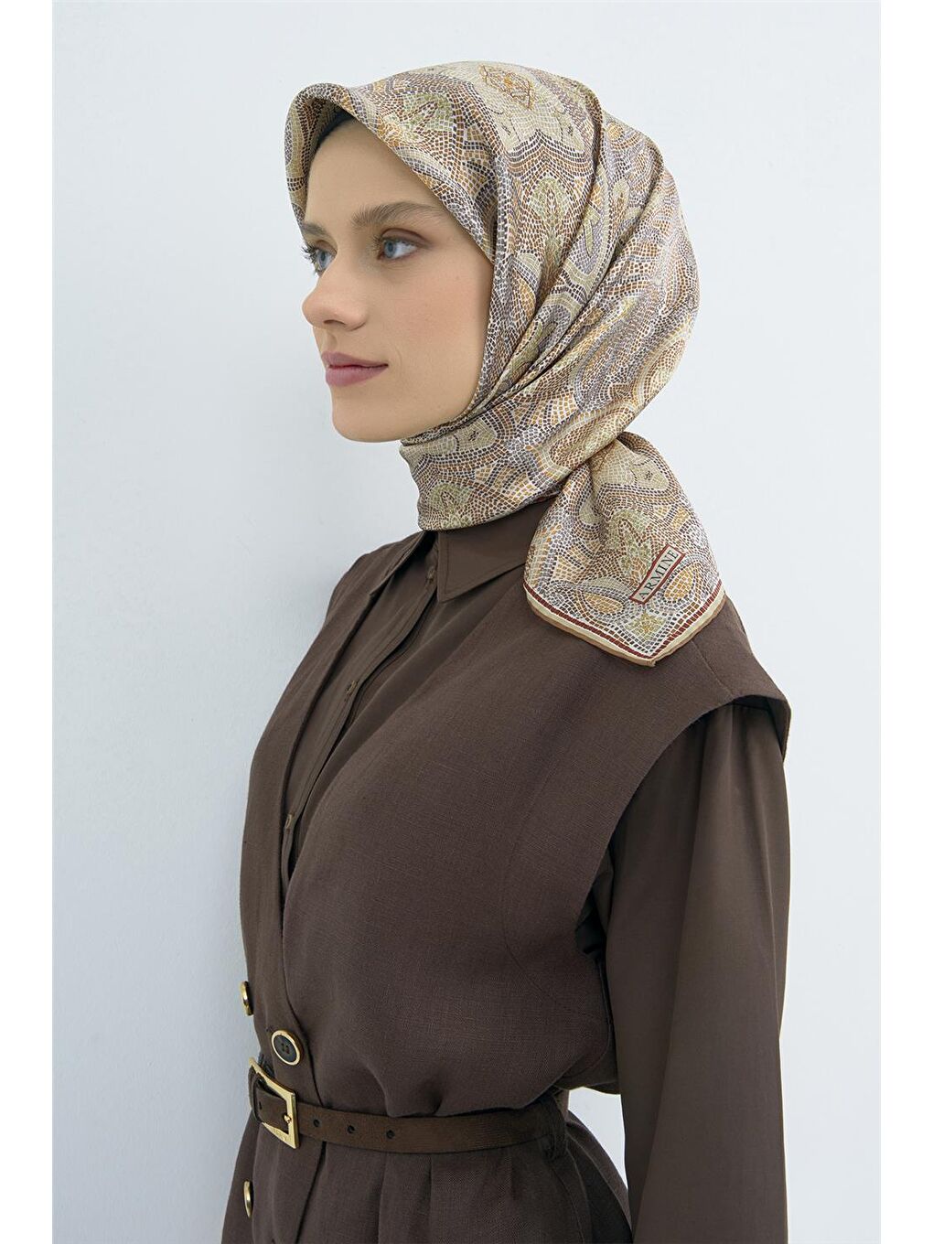 Karışık Saf İpek Sura Eşarp 9540D 32-2