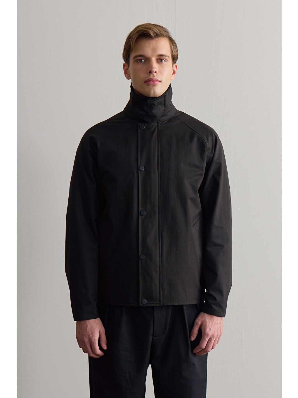 Erkek Premium Kadife Yaka Ceket Siyah 4231DNGR-4